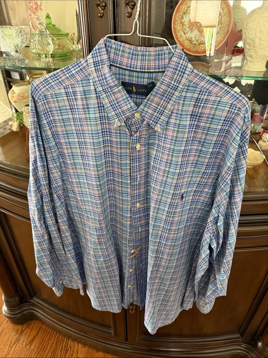 Ralph Lauren Other - Ralph Lauren Blue and Pink Plaid Button-Down Shirt